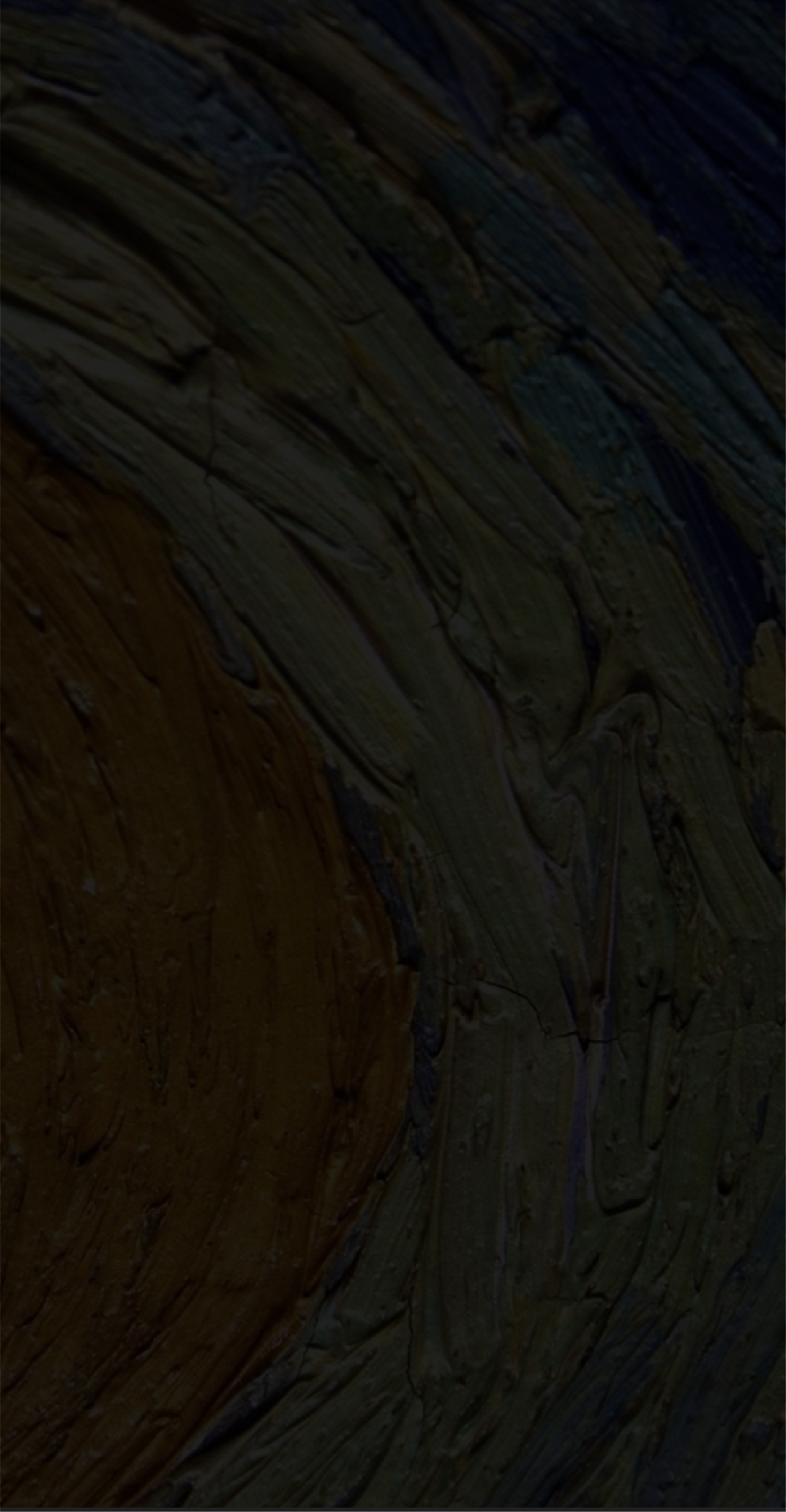 Swirling close-up of oil paint strokes in earthy greens and deep blues — like a stormy sky meeting soil. Textured and raw, it reflects the layered messiness we often hide. Perfect backdrop for a re:you moment of realness.